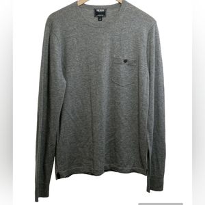 Todd Snyder Gray Crewneck Sweater with Chest Pocket